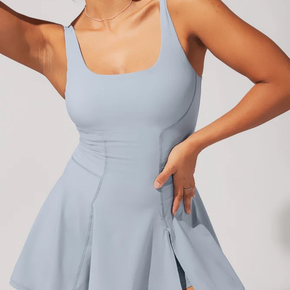 Popflex Active Tie Breaker Active Light Blue Tennis Dress